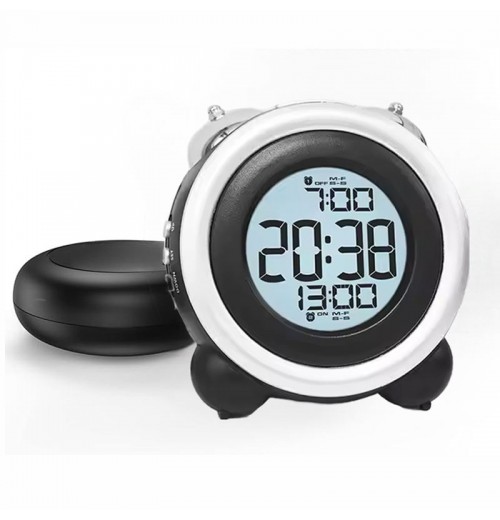 Hot in Europe and America vibrating alarm clock smart display day date time led alarm clock for people with hearing impaired