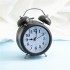 Hot Selling 4" Non-ticking Vintage Classic Analog Kids Alarm Clock with Ningtlight for Bedrooms Travel Clock Loud Twin Bell