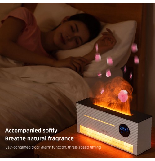 2024 New Products Home Air Humidifier Fragrance Perfume Diffuser Rock Clock Flame Aroma Diffuser