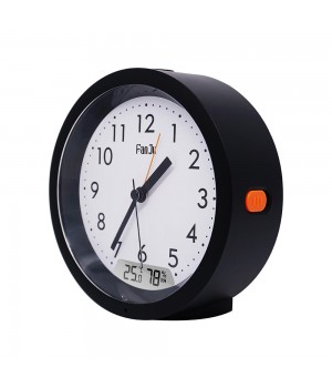 Digital Alarm Clock Temperature Humidity Display Automatic Backlight Classic Round Desktop Table Bedside Alarm Clock for Hotel