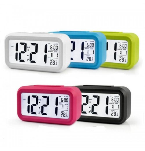 Modern Electronic Sunrise Digital Alarm Clock with Temperature Display and Sublimation Desk Design