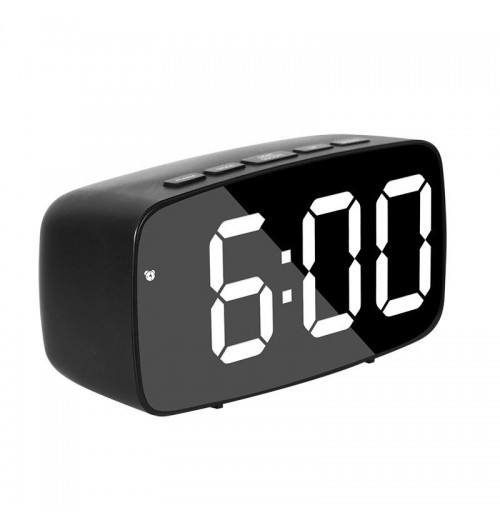 Wholesale Smart Antique Battery USB Operated Digital Alarm Clock Home Decor Portable Mirror Table LED Clock Surface For Makeup