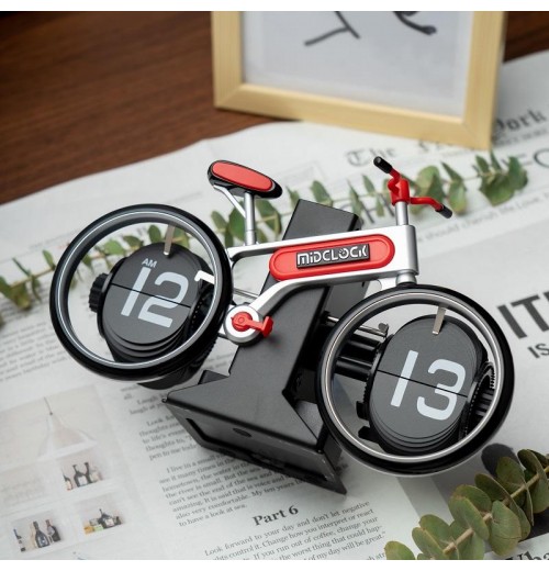 2024 New Trending Wholesale Office Desk clock Bicycle Appearance Digital clocks For Home Luxury