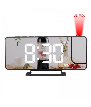 Digital alarm clock projection led alarm projection weather projection dual alarm clock with usb phone charger