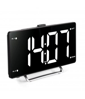 USB Rechargeable Digital Alarm Clock Portable LED Digital Smart AM/PM Radio FM With Speaker Classic FM Alarm Clock Radio