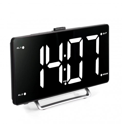 USB Rechargeable Digital Alarm Clock Portable LED Digital Smart AM/PM Radio FM With Speaker Classic FM Alarm Clock Radio